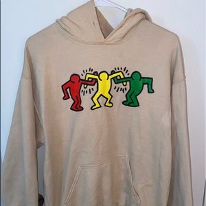 Tan Keith Haring Hoodie